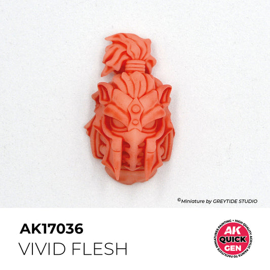 Pot de peinture AK Quick Gen AK17036 Vivid Flesh - Chair Vive 18 ml, détail 1