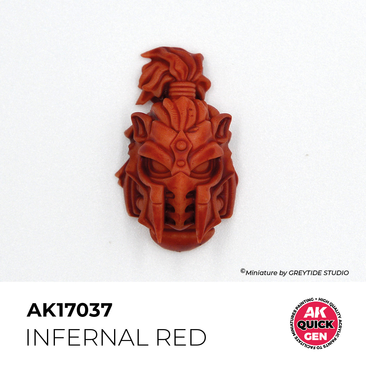 Pot de peinture AK Quick Gen AK17037 Infernal Red - Rouge Infernal 18 ml, détail 1
