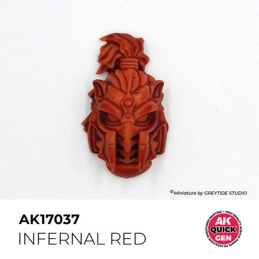 Pot de peinture AK Quick Gen AK17037 Infernal Red - Rouge Infernal 18 ml, détail 1