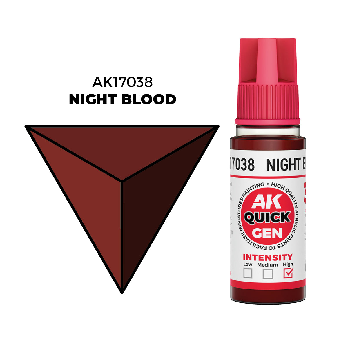 Pot de peinture AK Quick Gen AK17038 Night Blood - Sang Nocturne 18 ml