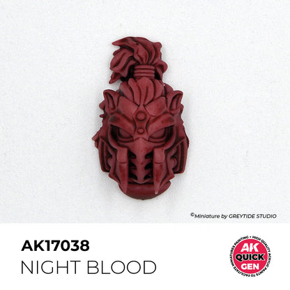 Pot de peinture AK Quick Gen AK17038 Night Blood - Sang Nocturne 18 ml, détail 1