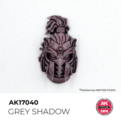 Pot de peinture AK Quick Gen AK17040 Grey Shadow - Ombre Grise 18 ml, détail 1