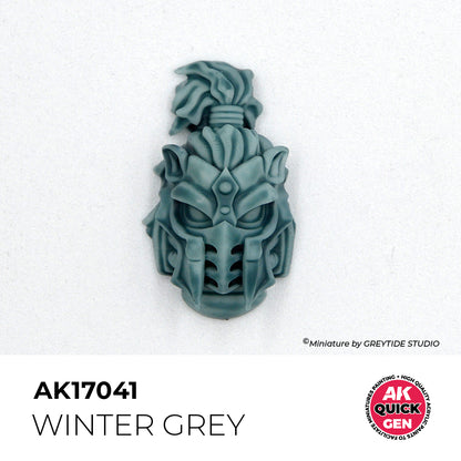 Pot de peinture AK Quick Gen AK17041 Winter Grey - Gris Hiver 18 ml, détail 1