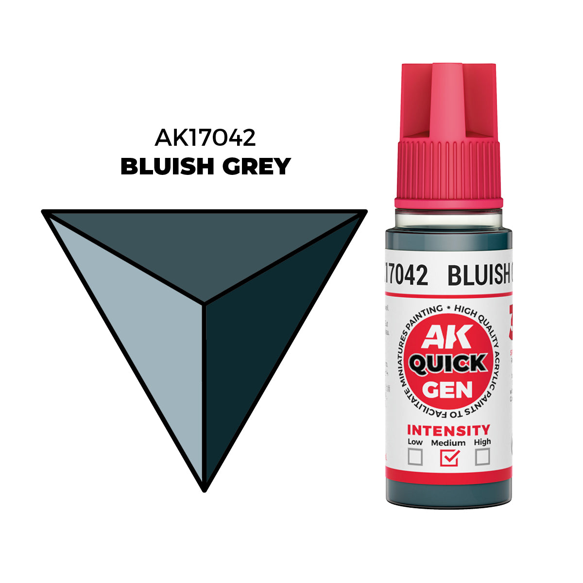 Pot de peinture AK Quick Gen AK17042 Bluish Grey - Gris Bleuté 18 ml