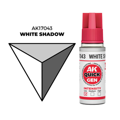 Pot de peinture AK Quick Gen AK17043 White Shadow - Ombre Blanche 18 ml