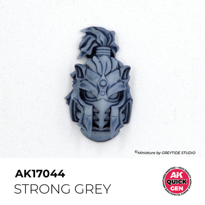 Pot de peinture AK Quick Gen AK17044 Strong Grey - Gris Fort 18 ml, détail 1