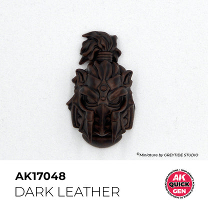 Pot de peinture AK Quick Gen AK17048 Dark Leather - Cuir Foncé 18 ml, détail 1