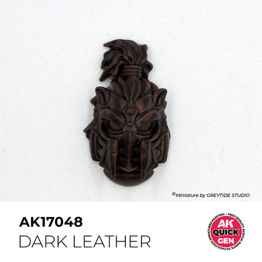 Pot de peinture AK Quick Gen AK17048 Dark Leather - Cuir Foncé 18 ml, détail 1