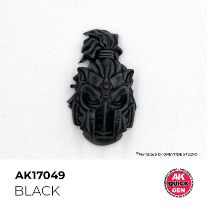 Pot de peinture AK Quick Gen AK17049 Black - Noir 18 ml, détail 1