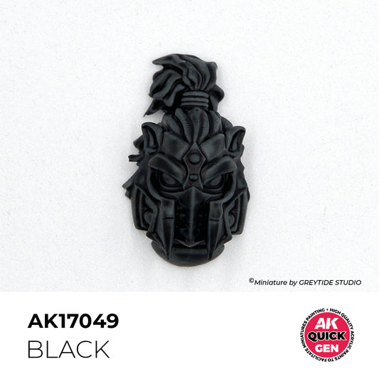 Pot de peinture AK Quick Gen AK17049 Black - Noir 18 ml, détail 1