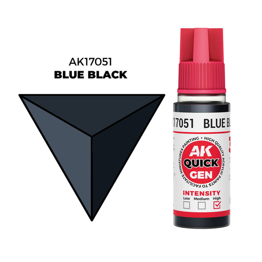 Pot de peinture AK Quick Gen AK17051 Blue Black - Noir Bleu 18 ml