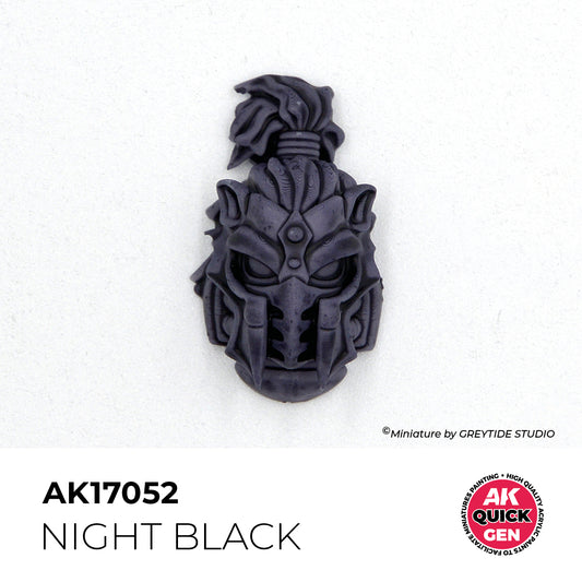 Pot de peinture AK Quick Gen AK17052 Night Black - Noir Nuit 18 ml, détail 1