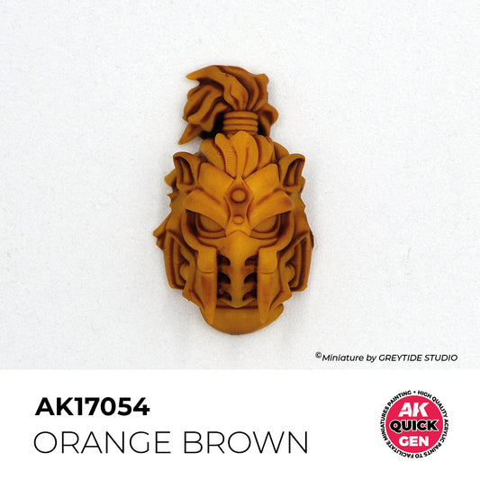 Pot de peinture AK Quick Gen AK17054 Orange Brown - Marron Orangé 18 ml, détail 1