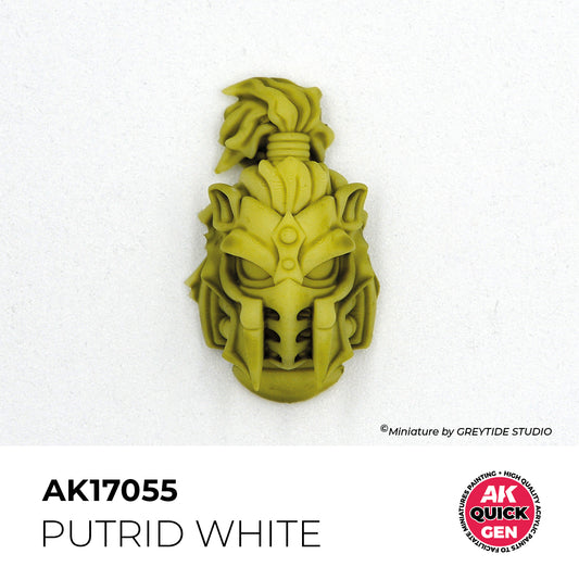 Pot de peinture AK Quick Gen AK17055 Putrid White - Blanc Putride 18 ml, détail 1