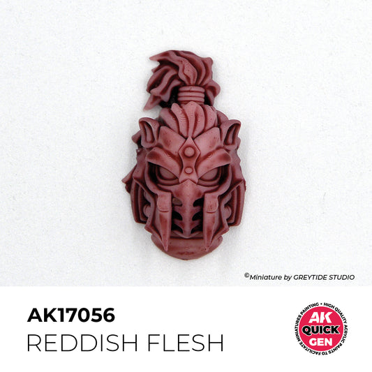 Pot de peinture AK Quick Gen AK17056 Reddish Flesh - Chair Rougeâtre 18 ml, détail 1