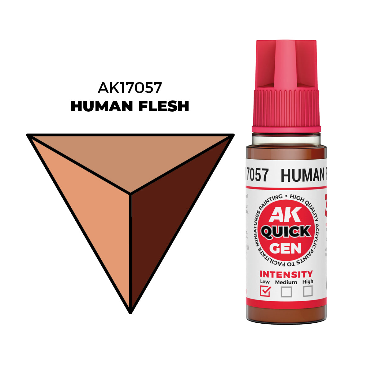 Pot de peinture AK Quick Gen AK17057 Human Flesh - Chair Humaine 18 ml