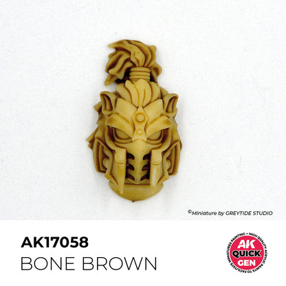 Pot de peinture AK Quick Gen AK17058 Bone Brown - Brun Os 18 ml, détail 1