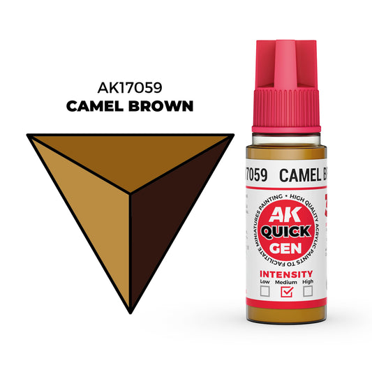 Pot de peinture AK Quick Gen AK17059 Camel Brown - Brun Chameau 18 ml