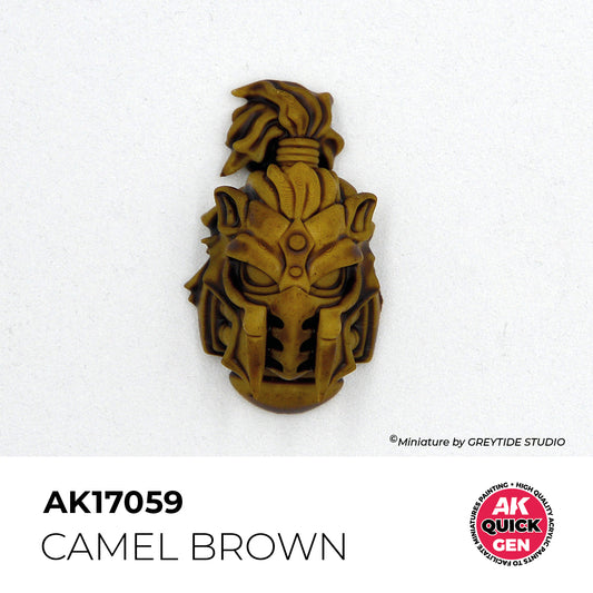 Pot de peinture AK Quick Gen AK17059 Camel Brown - Brun Chameau 18 ml, détail 1