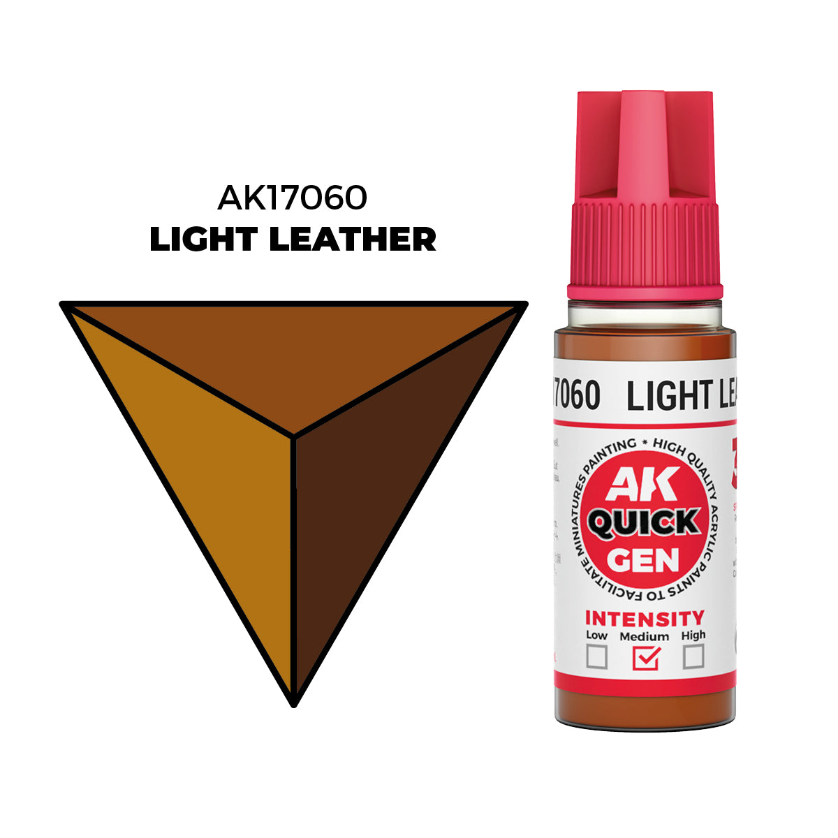 Pot de peinture AK Quick Gen AK17060 Light Leather - Cuir Clair 18 ml