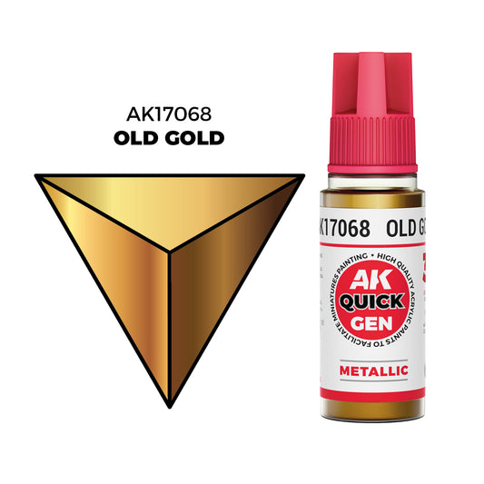 Pot de peinture AK Quick Gen AK17068 Old Gold - Vieil Or 18 ml