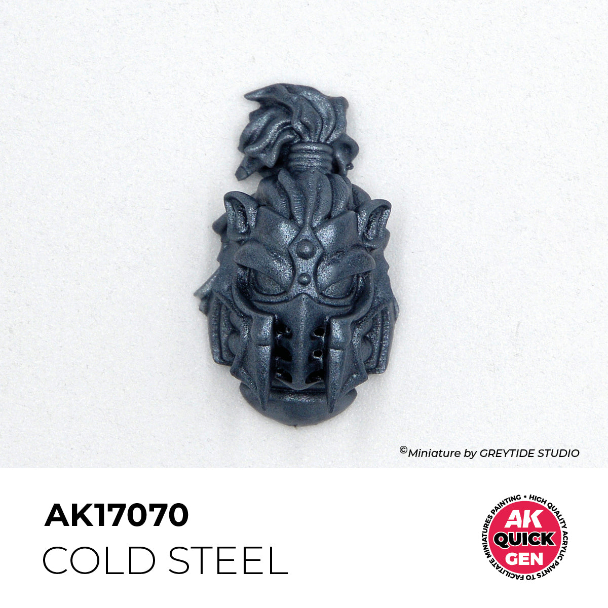 Pot de peinture AK Quick Gen AK17070 Cold Steel - Acier Froid 18 ml, détail 1