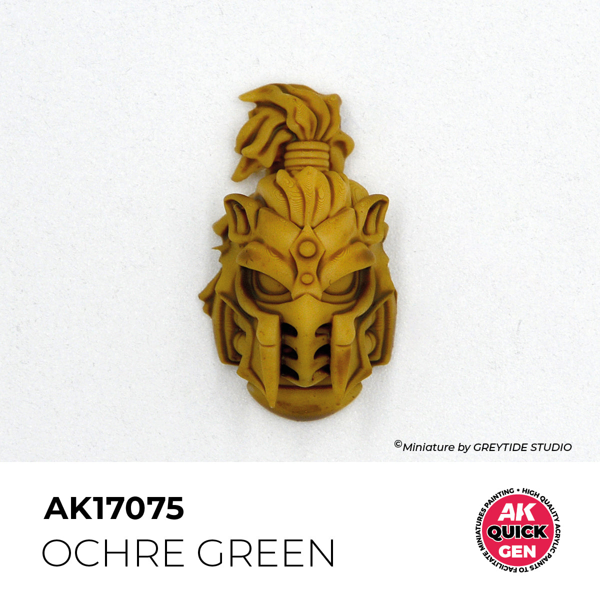 Pot de peinture AK Quick Gen AK17075 Ochre Green - Vert Ocre 18 ml, détail 1