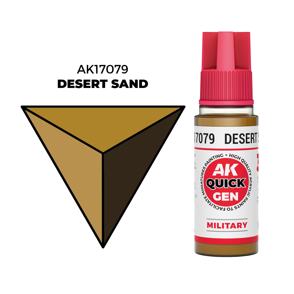 Pot de peinture AK Quick Gen AK17079 Desert Sand - Sable Désert 18 ml
