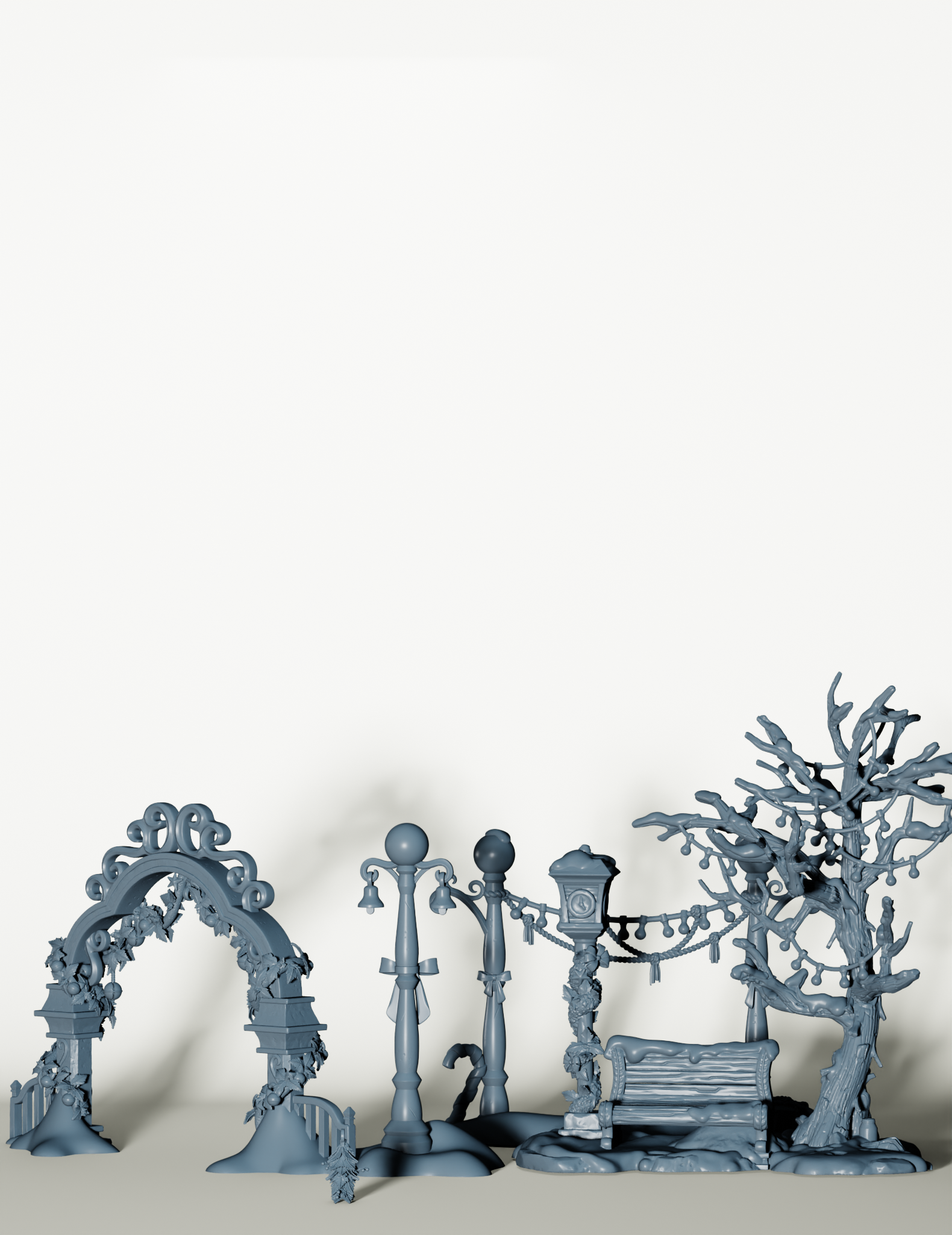 Village de Noël Féerique (Set de Décors)