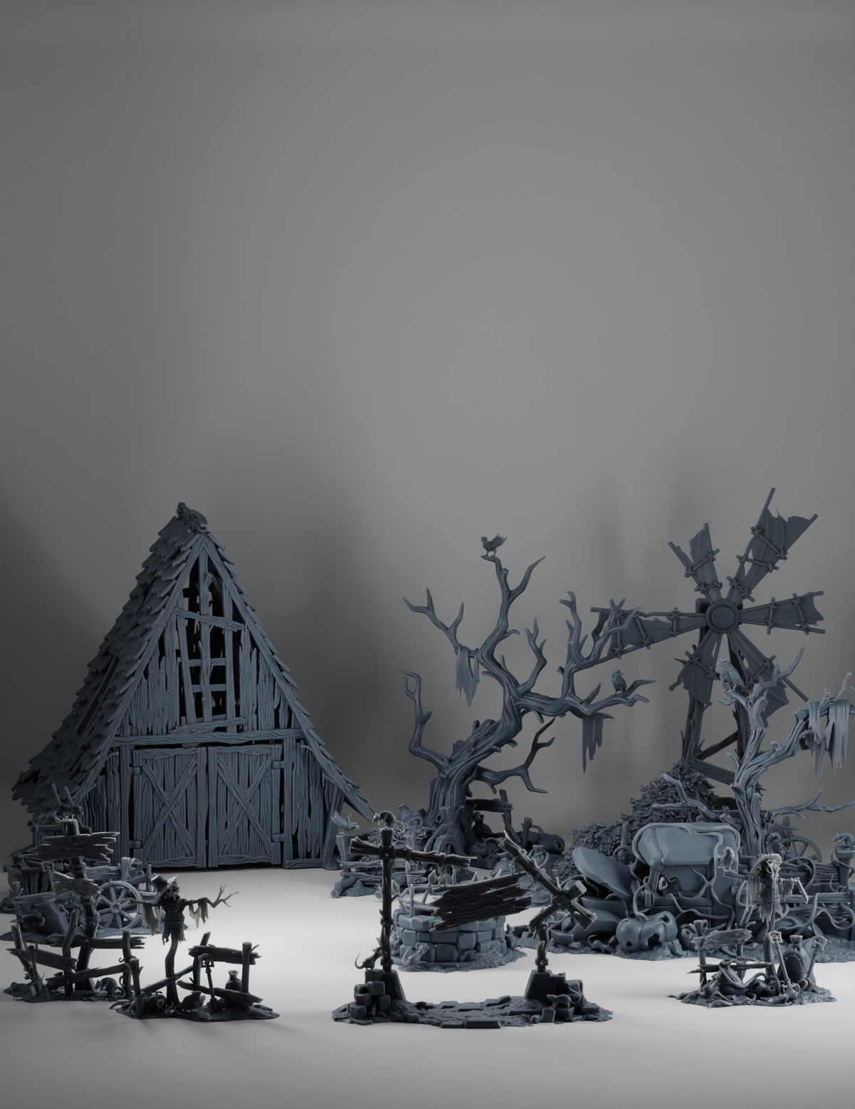 Décors de Village Hanté et Ferme Maudite
