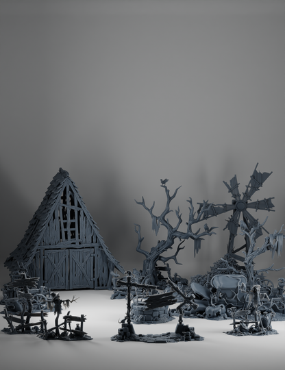 Décors de Village Hanté et Ferme Maudite