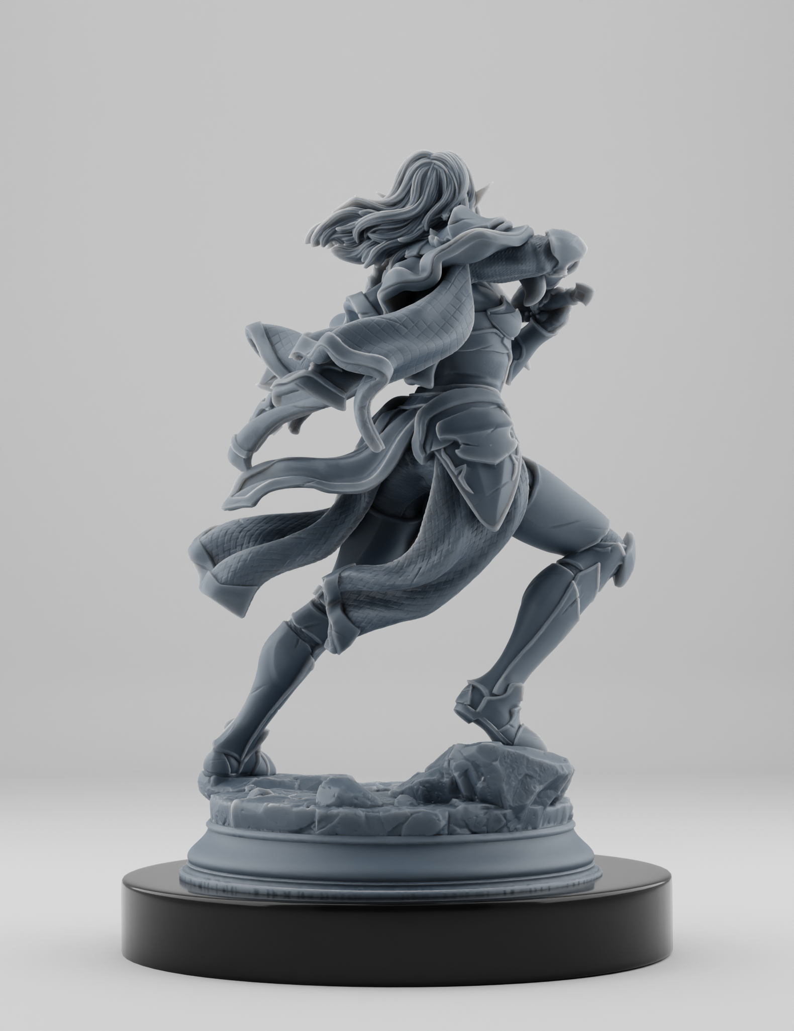 Elfe magicienne avec épée