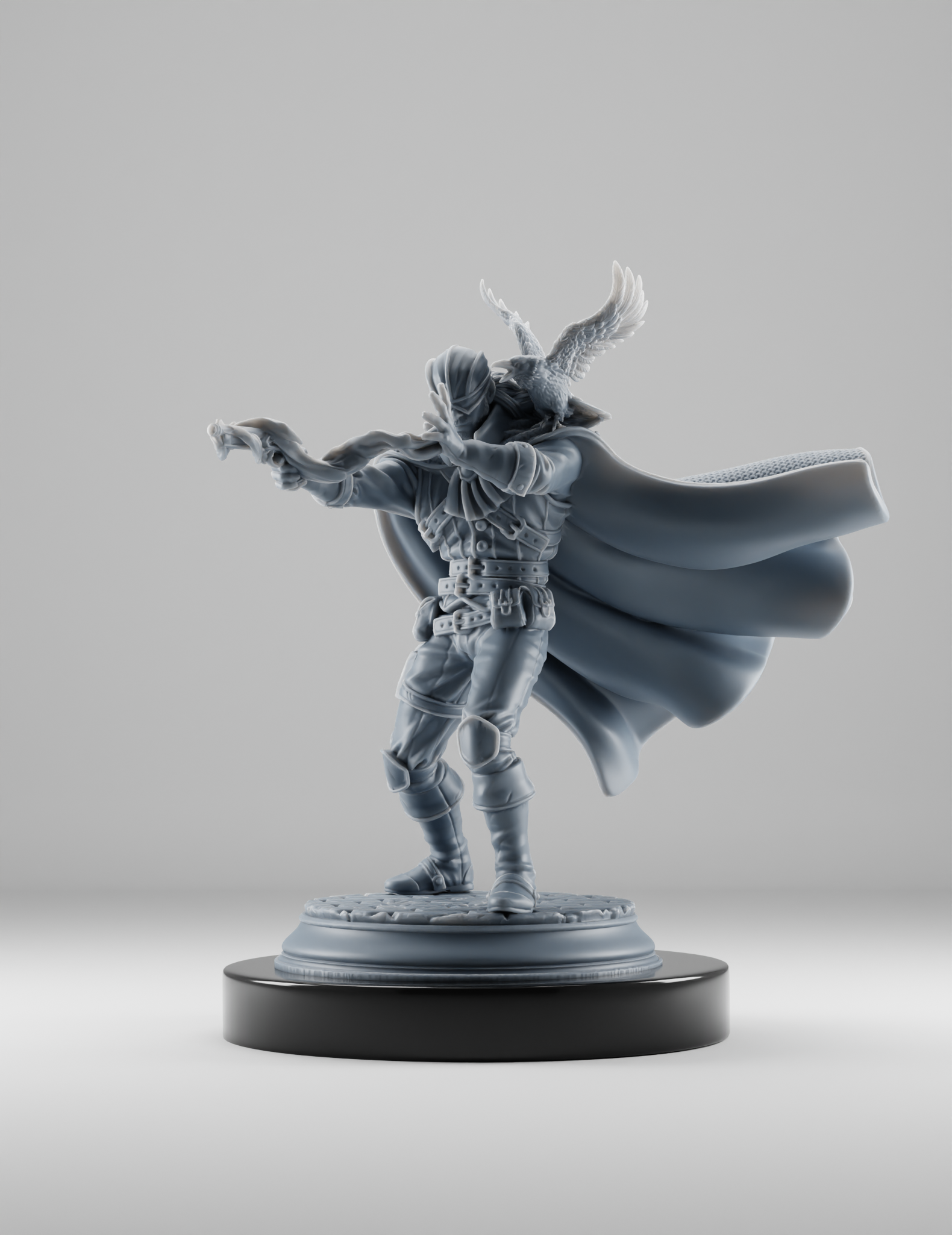 Gunslinger Aveugle avec son Corbeau