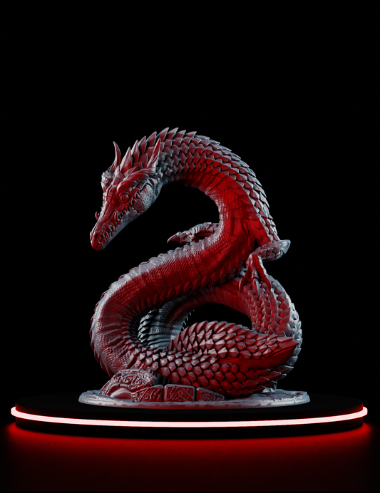 Linnorm de Feu - Dragon Serpentin