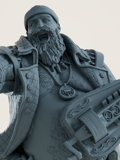 Humain pirate barde - imprimé 32mm