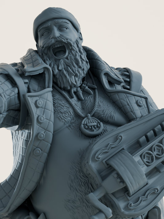 Humain pirate barde - imprimé 32mm