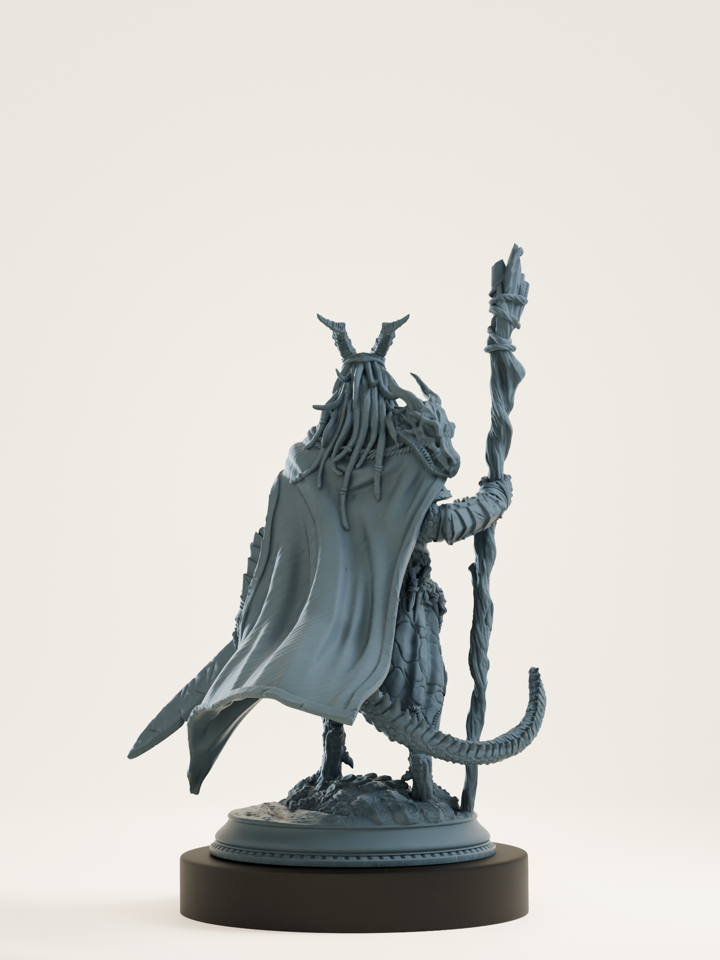 Drakéide noir druide