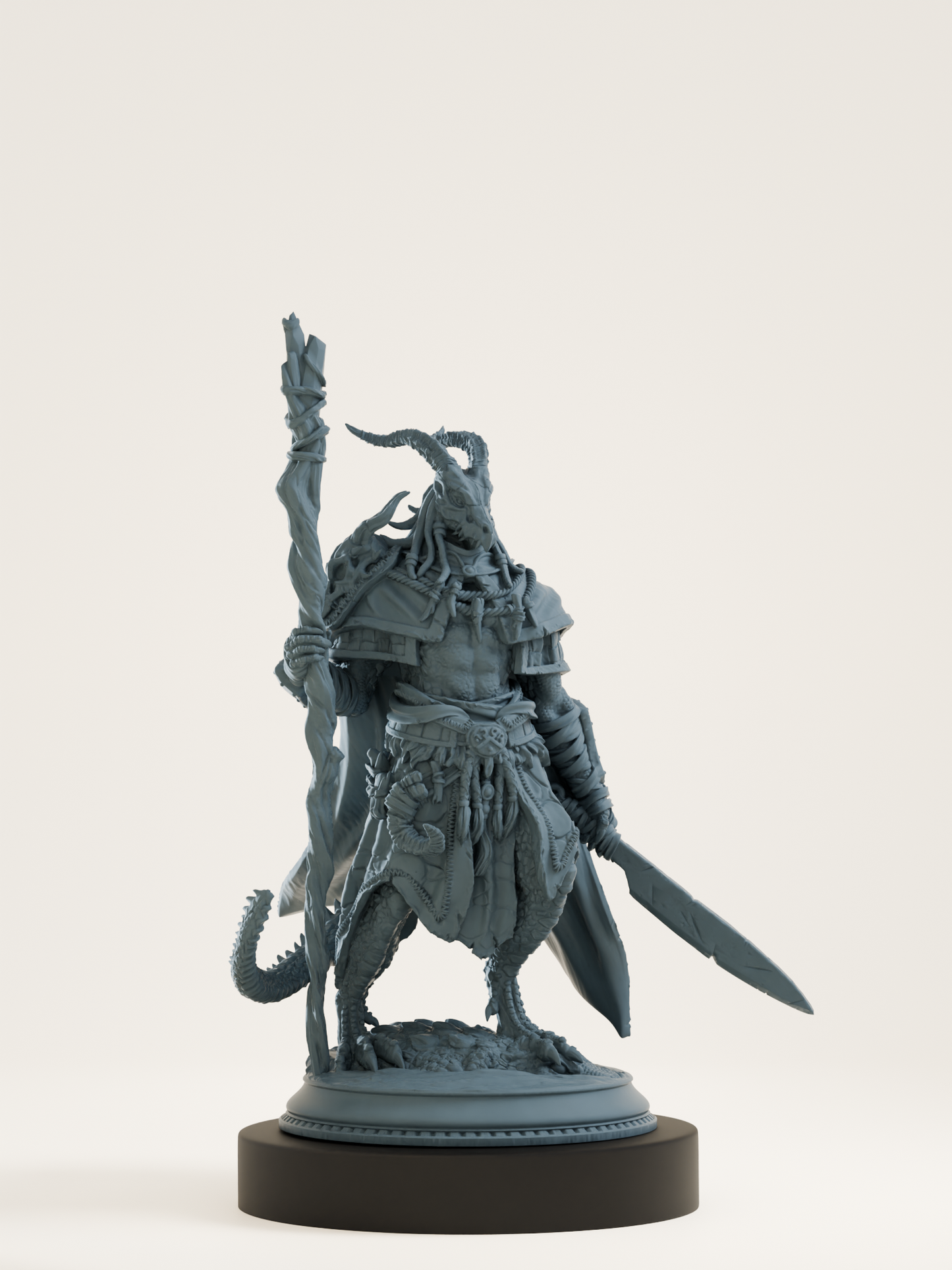Drakéide noir druide