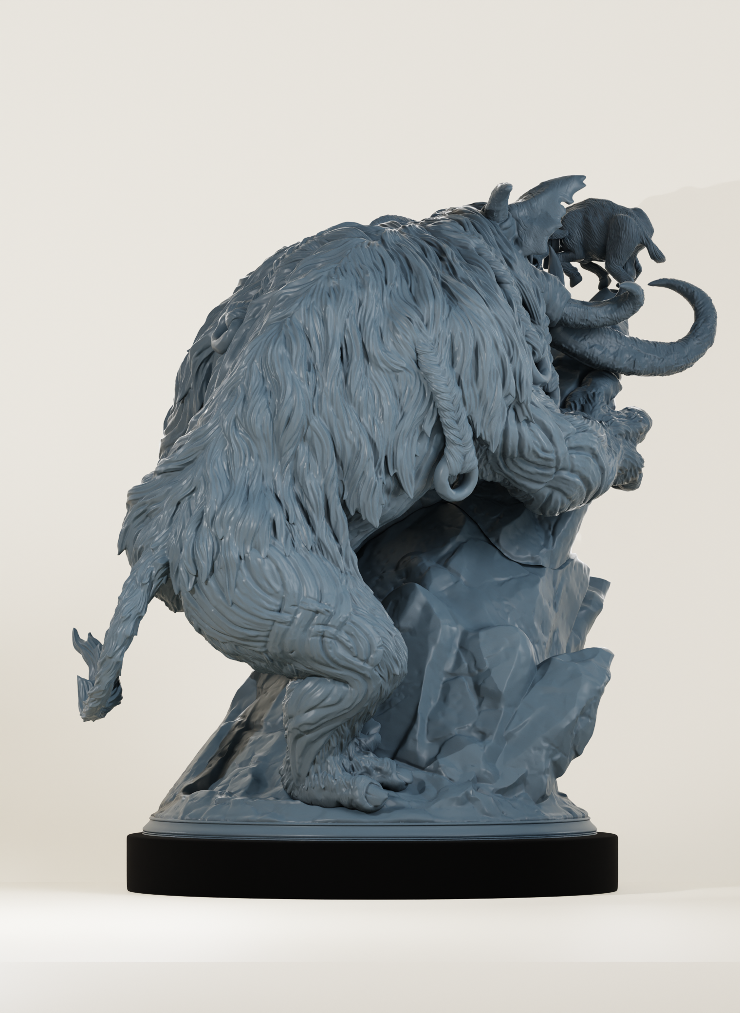 Monstre géant cornu de givre