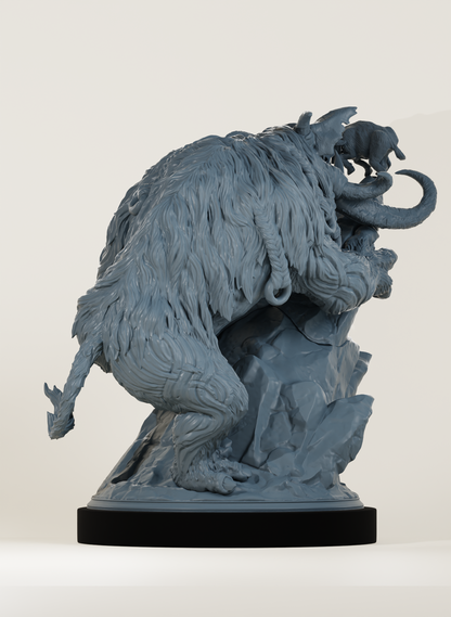 Monstre géant cornu de givre