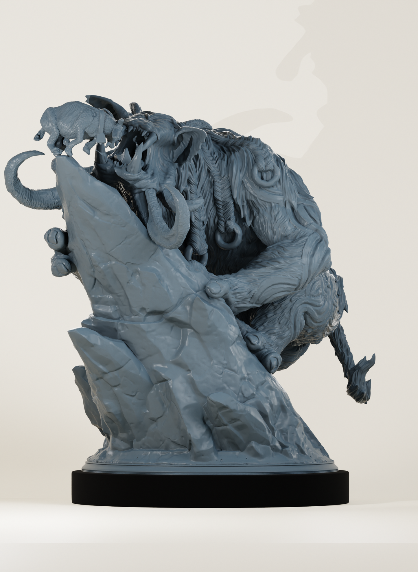 Monstre géant cornu de givre