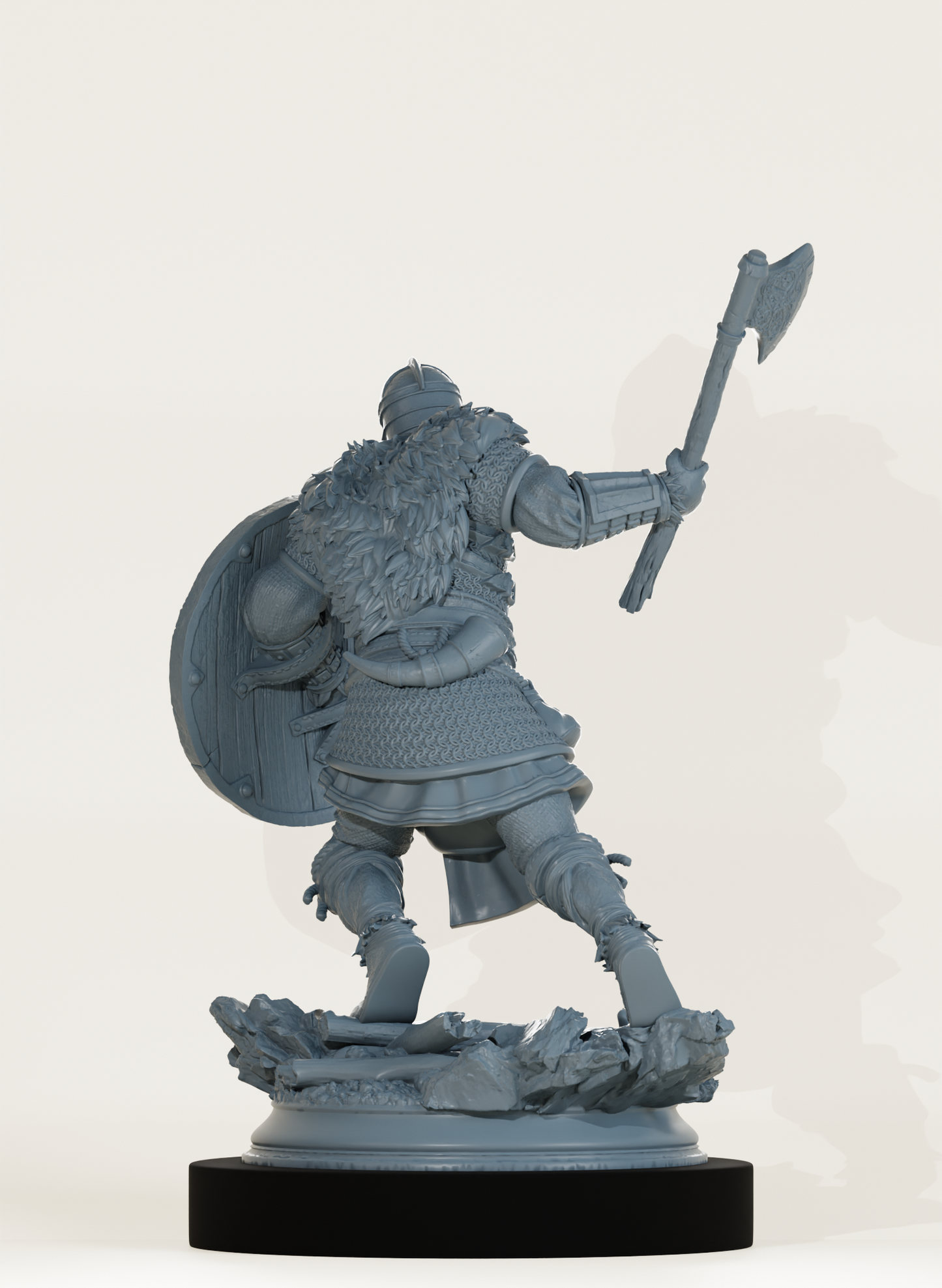 Guerrier avec hache et bouclier