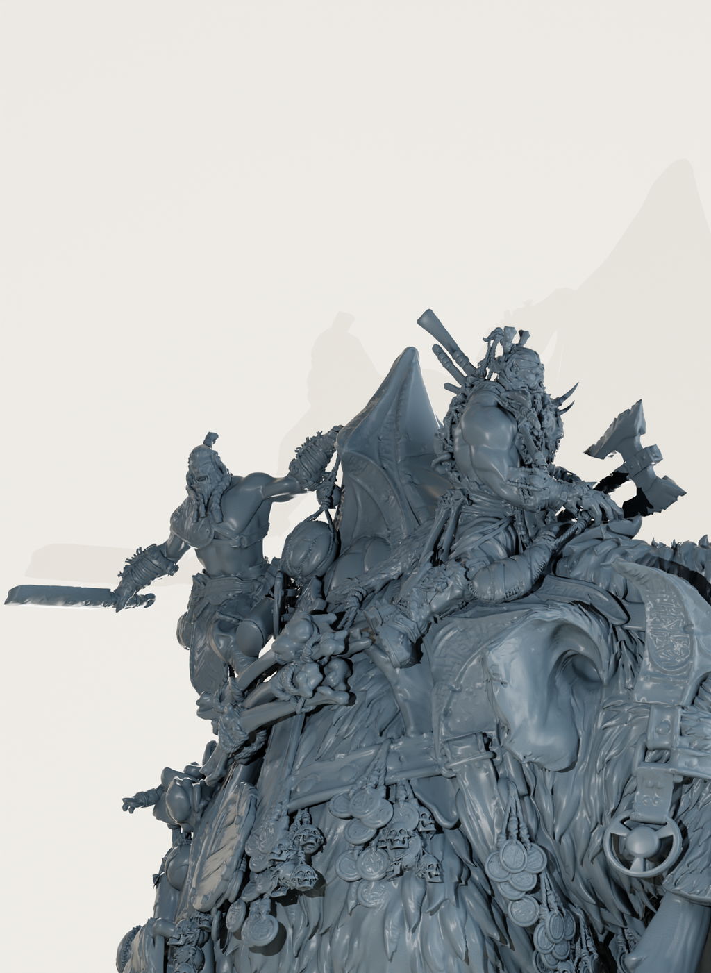 Orcs sur mammouth de guerre