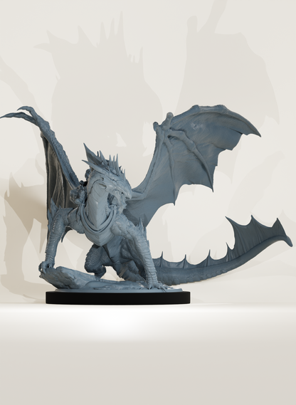 Orc sur dragon d'argent