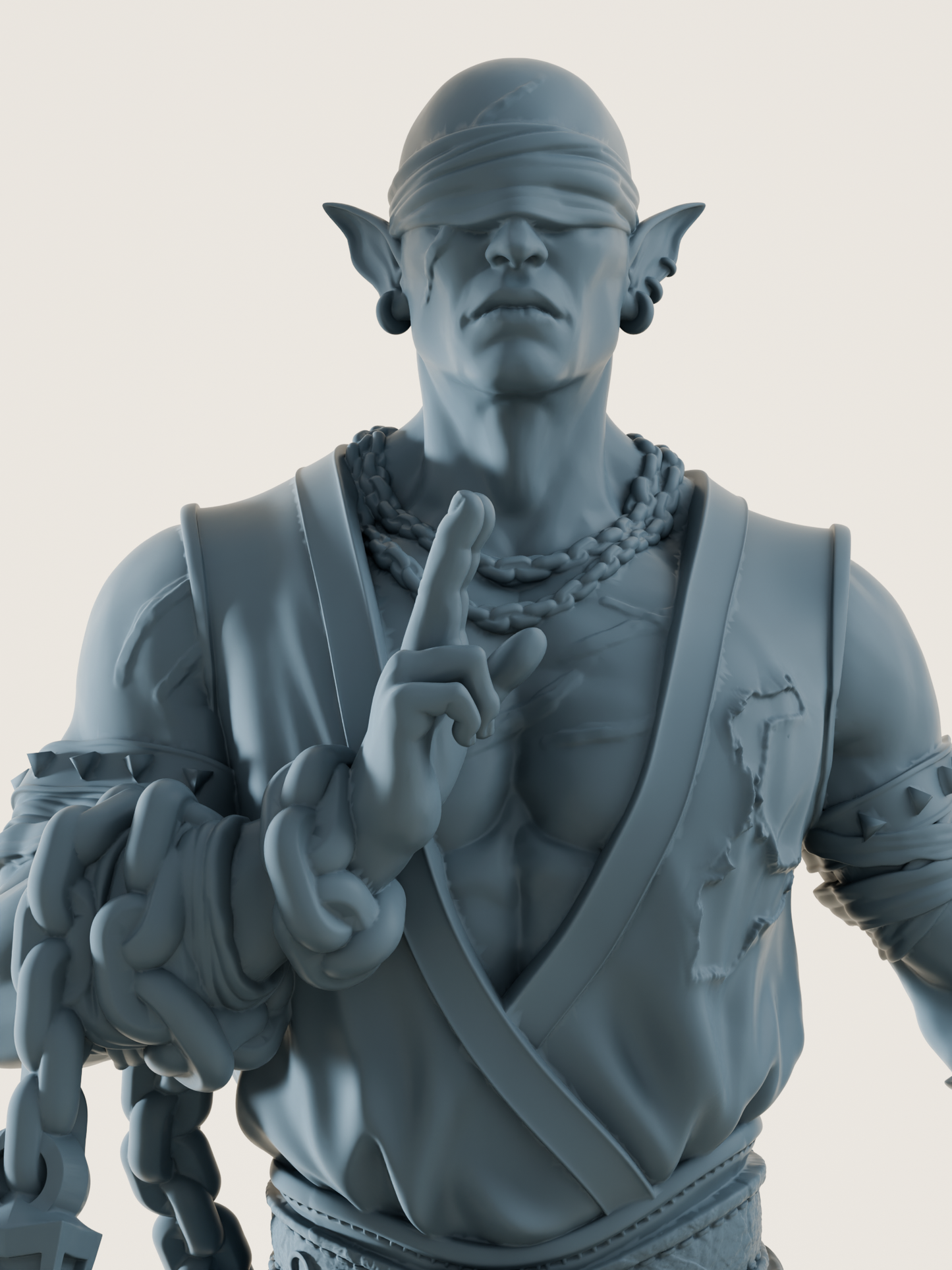 elfe drow moine aveugle