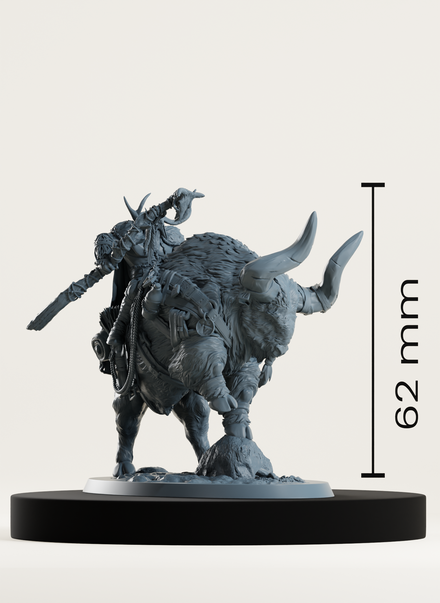 Cavaliers sur cornu des neiges