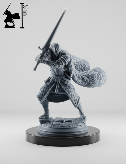 Elfe Guerrier avec Épée Longue