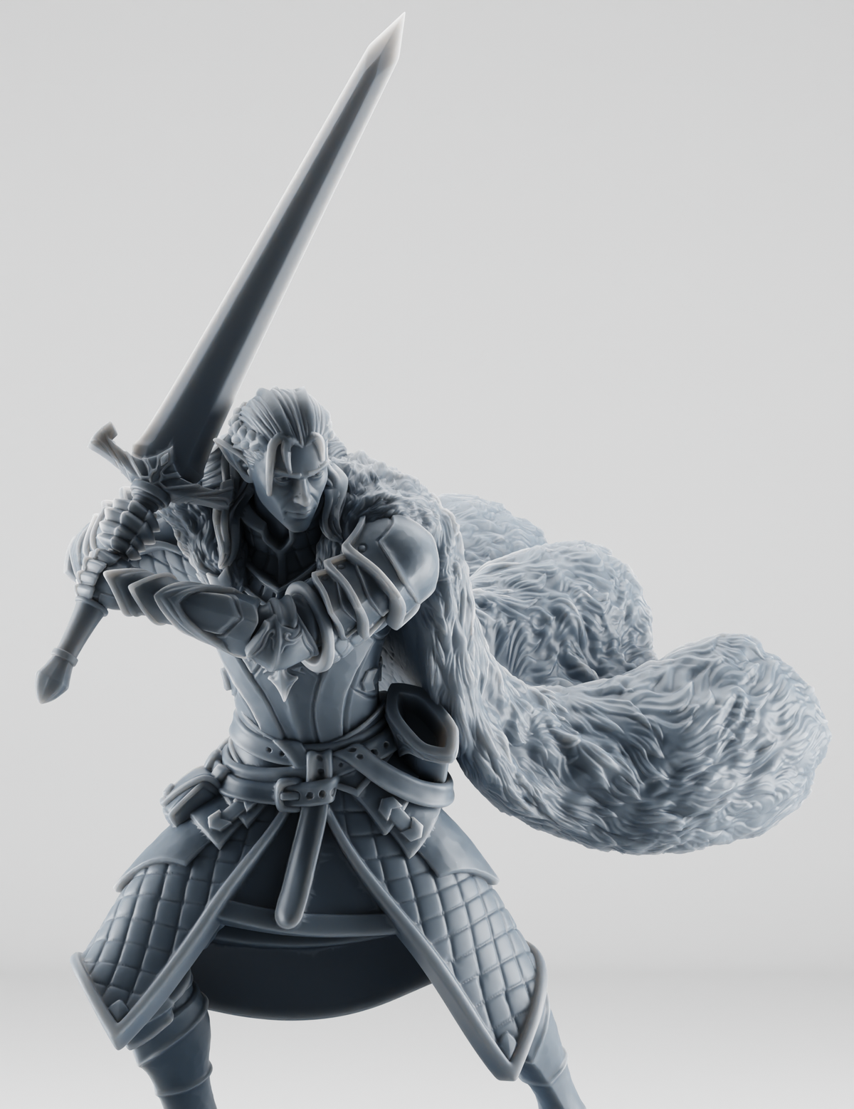 Elfe Guerrier avec Épée Longue