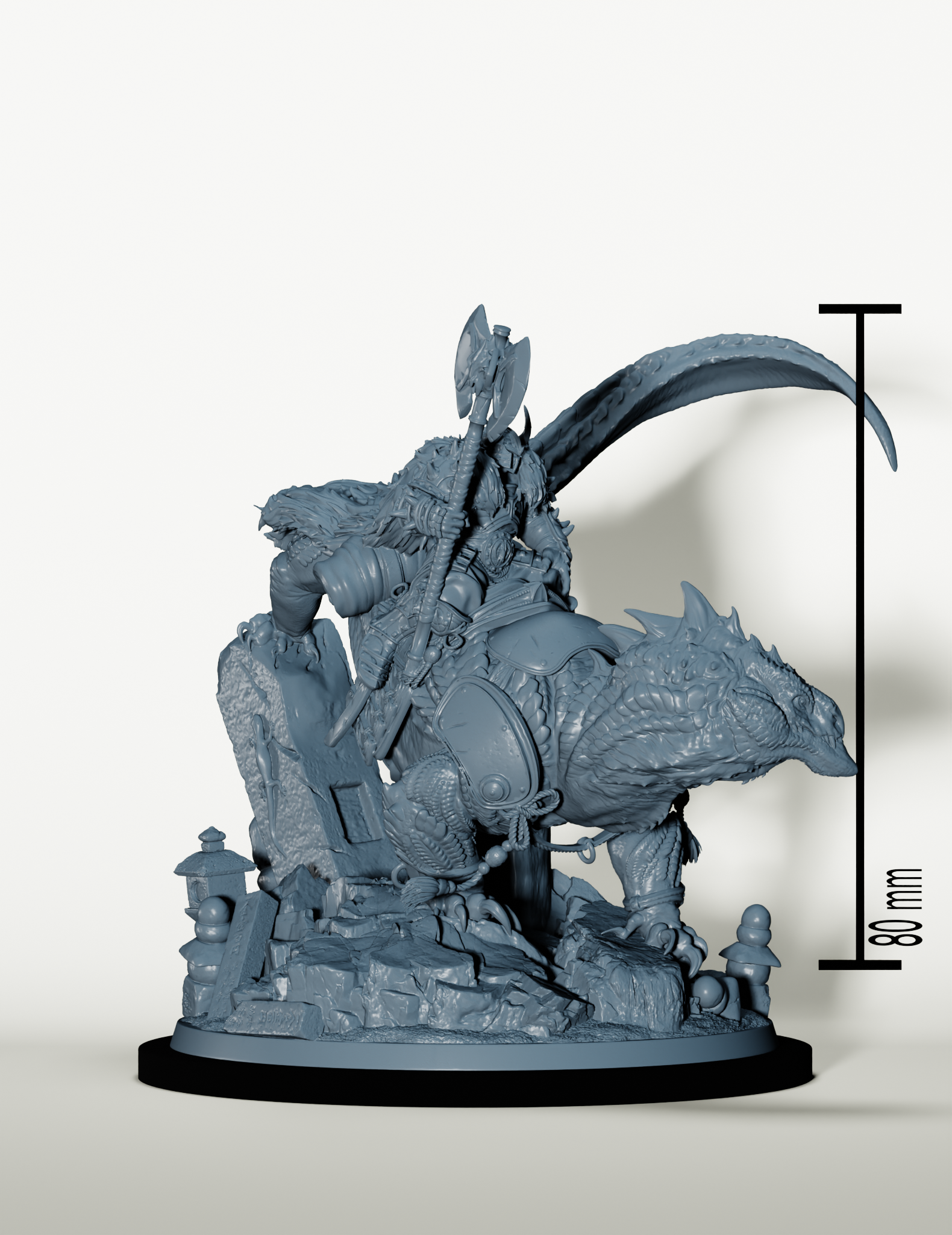 Seigneur de guerre sur lézard