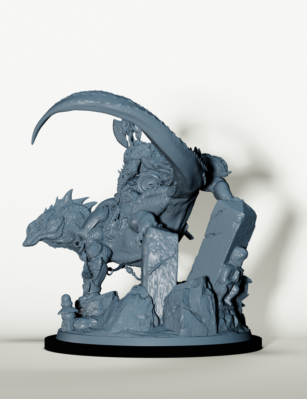 Seigneur de guerre sur lézard